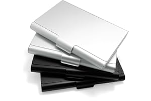 SENBALER 4 Pack Professional Business Card Holder Case Slim,Aluminum,Credit Card Organizer for Men Women
