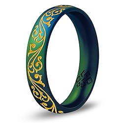Knot Theory Filigree Silicone Ring - Green with