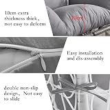 Warmiehomy Hanging Chair Cushion Pad with Pillow - Grey 66x45cm view 5