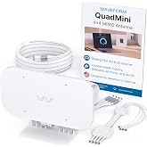 Waveform QuadMini: Low-Profile Omni 4x4 MIMO Antenna, Complete Kit | External signal boosting antenna | 4G/5G routers &amp; gateways | T-Mobile Home Internet G5AR | 10' cable, U.FL &amp; Window entry