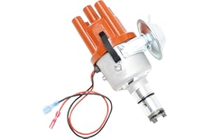 AIP ELECTRONICS Dragon FIRE Performance Electronic Ignition Distributor Compatible with VW Type 1 2 3 Vacuum Advance Plug and Play Ignition Module Included Replaces 034 0231170034 D186504 OEM Fit DSVDAVW