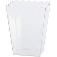 Amscan Scalloped Container, Large, 7.75", Pack of 1, Clear