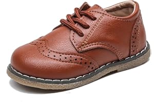 Chiximaxu Boys School Uniform Dress Shoes Casual Oxford Flats Toddler Girl Dress Shoes