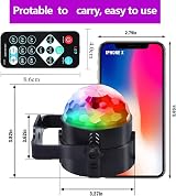 CATPOWER 4 Pack 360° Rotating Sound-Activated Disco Ball Lights USB 3W RGB view 2