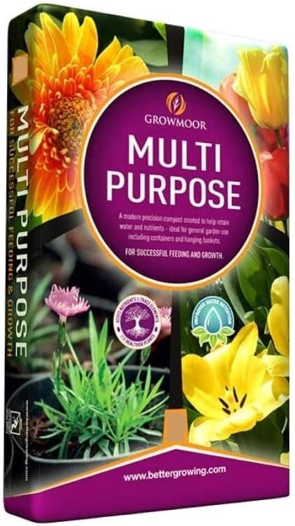 GROWMOOR Multi Purpose Compost 20L Bag Garden Soil Potting Mix