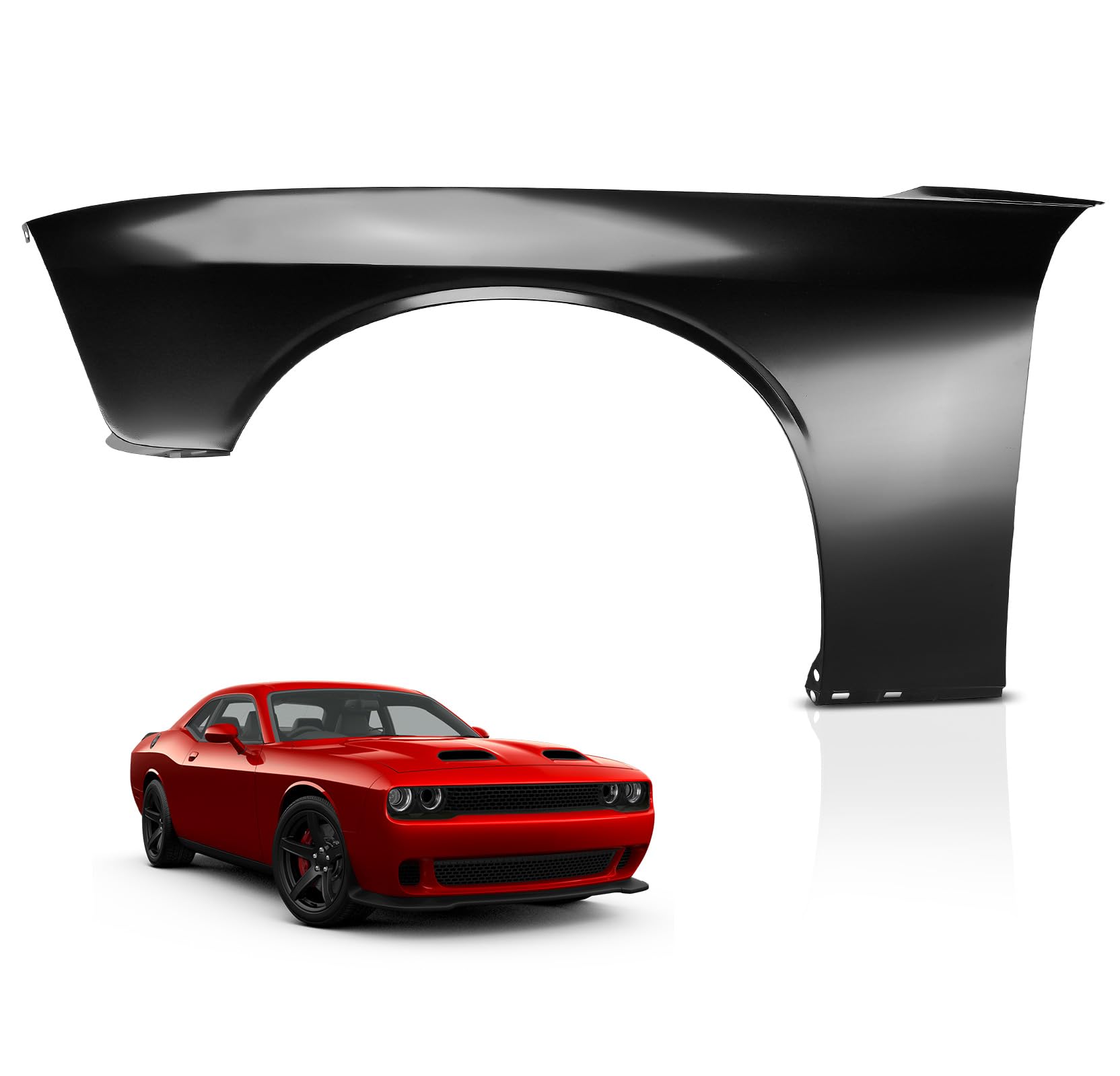 Photo 1 of YHTAUTO Front Left Driver Side Fender Primed Steel Compatible with Dodge Challenger 2008-2022, Without Wide Body Option