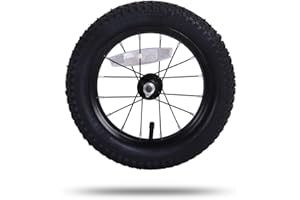 DR BIKE JOYSTAR 12 14 16 18 20 Inch Kids Bike Front Wheels Replacement Bicycle Wheels with 12-20 Inch Solid Air Rubber Tire & Inner Tube Don't Fit Huffy Bike Black & White