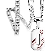 MIMITLTY Personalized Jersey Number Necklaces for Mens,Athletes Stainless Steel Sport Number Pendant Chain for Boys Baseball/Softball Team Inspiration Jewelry with Gifts