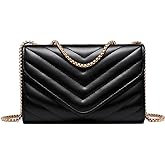 Dasein Women Small Quilted Crossbody Bags Stylish Designer Evening Bag Clutch Purses and Handbags with Chain Shoulder Strap