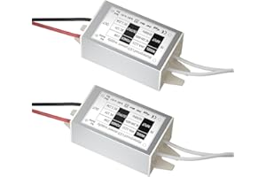 Klarlight 15W DC 12V Waterproof IP67 LED Driver Transformer, 110V AC to 12V DC Converter for Outdoor LED Lights (Pack of 2)
