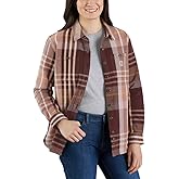 Carhartt Women's 105576 Women's Loose Fit Heavyweight Twill Long-Sleeve Plaid S