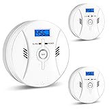 3-Pack Carbon Monoxide Detectors，Smoke