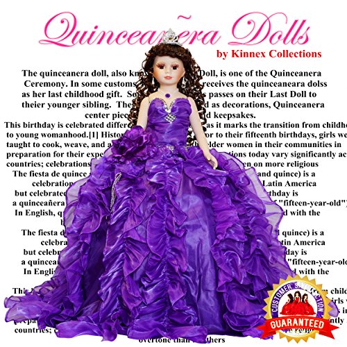 Buy Kinnex Collections by Amanda 24" Porcelain Quince Anos Quinceanera Umbrella Last Doll Muneca