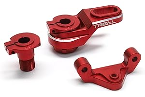 TREAL Losi Promoto MX 25T/23T Servo Horn Spring Design Assembly and Steering Holder, Aluminum 7075 Upgrades(Red)