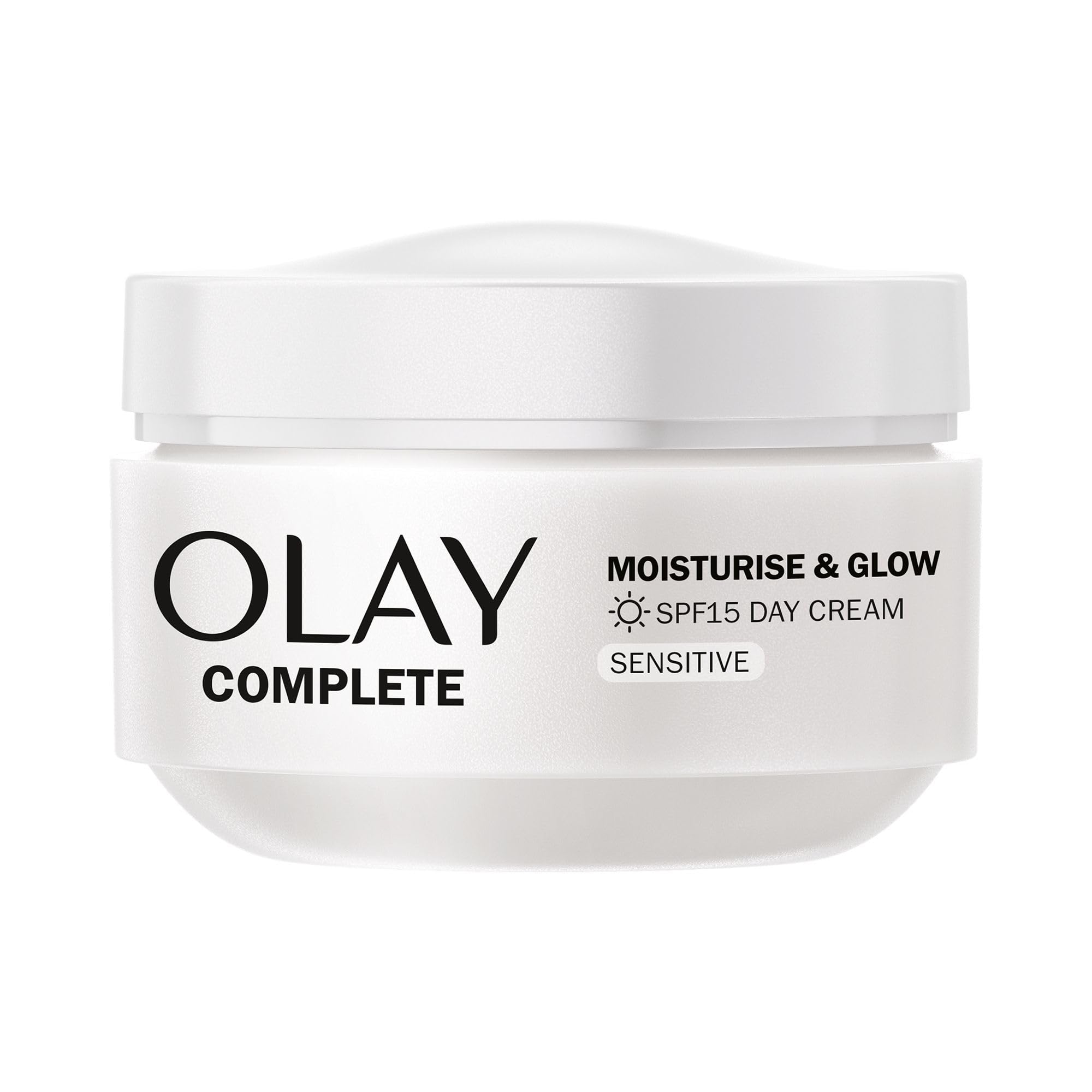 Olay Complete Moisturise & Glow Day Cream For Sensitive Skin With SPF15, For Beautiful, Healthy Glowing Skin In Just 1 Day, 50ml