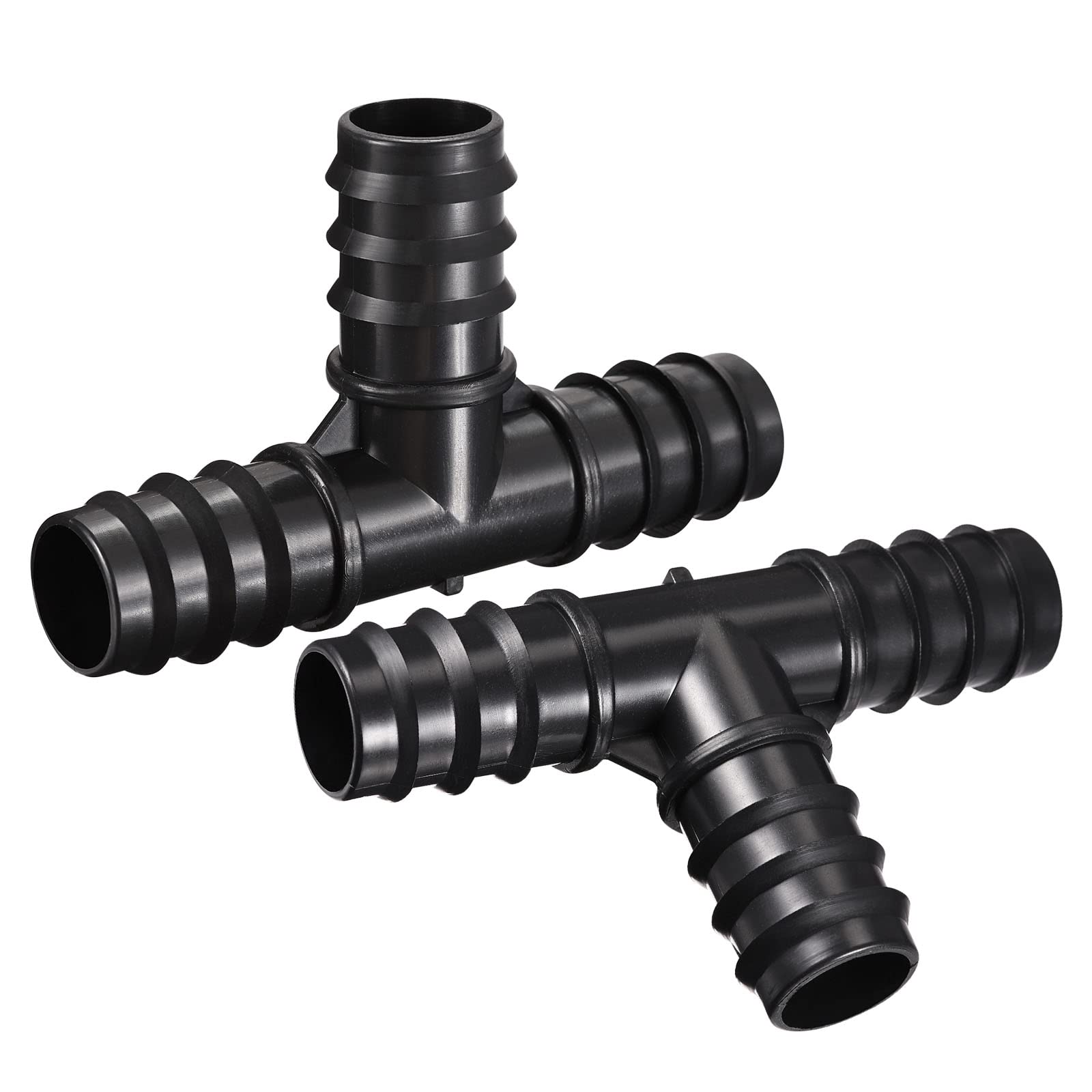 M METERXITY 15 Pack Barb Hose Fittings - 24.5mm Barbed Hose Fitting Plastic Pipe Connector Apply to Garden(Black)