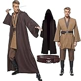 Men's Tunic Cosplay Costume Adults Outfits Halloween Robe Hooded Uniform Full Set