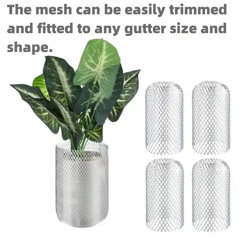 12.7CMX600CM Heavy Duty Aluminum Mesh Gutter Guard for Gutter Leaf Cutting 5" x 236"