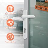 Bwintech Satin Nickel UPVC Door Handle Set 92mm 210mm 219mm Plate view 6
