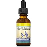 White Willow and Garlic Ear Oil - Topical Herbal Blend - Support for Ear Pain - Use Warm - Easy to Use Dropper Included - Lab Verified Ingredient - 1 FL OZ