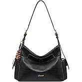 LOVEVOOK Hobo Purses for Women,Soft Faux Leather Crossbody Purse with Tassel Charms,Women's Shoulder Handbags for Daily
