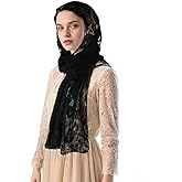 GERINLY Stylish Scarves for Women Lightweight Fashion Lace Printed Wrap Scarfs Shawl for Dress