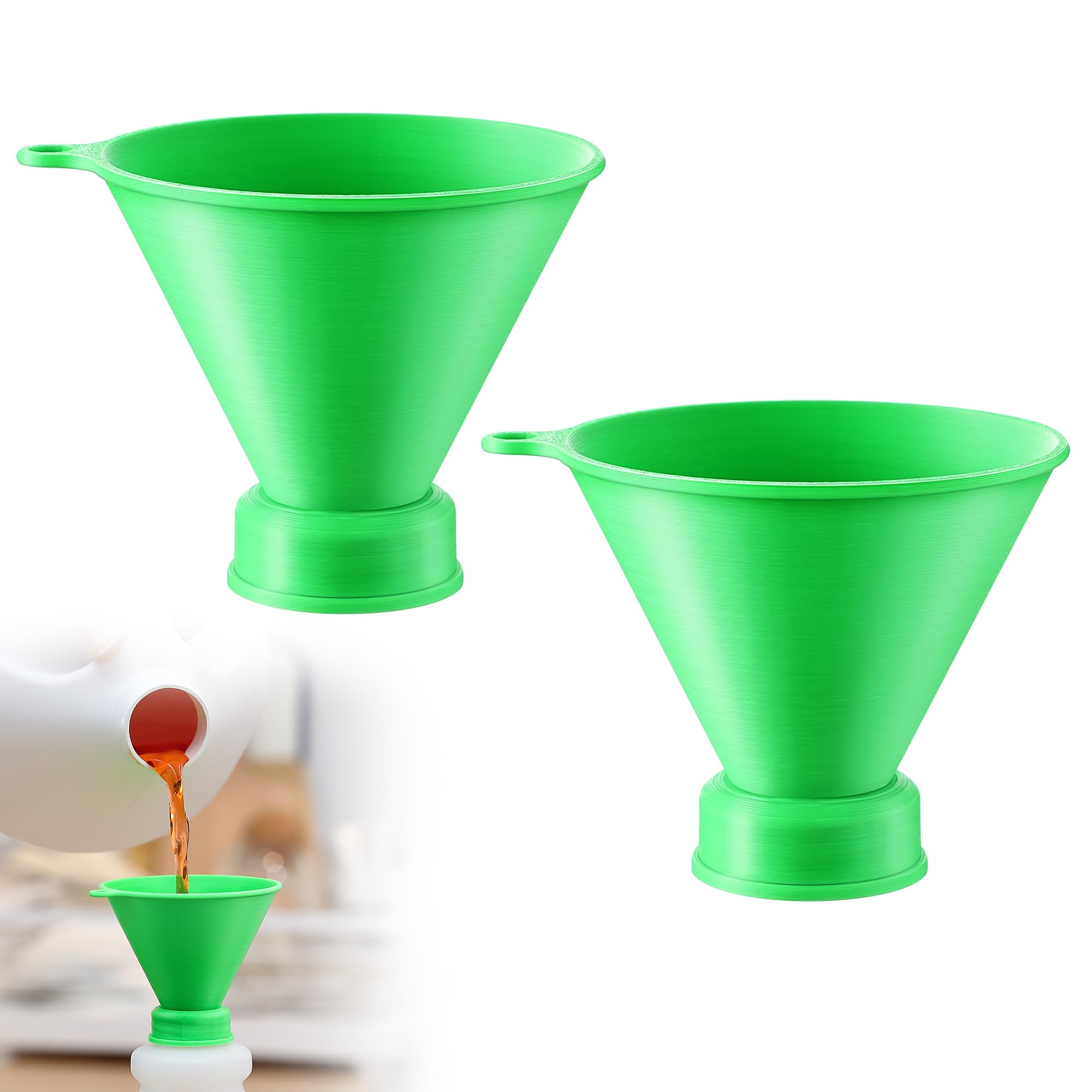 Photo 1 of 2 PCS Threaded Funnel Easy Fill Funnel, Twist On Empty Spray Bottle Refill Fit for Various Size Bottles Home, Car Detailing Cleaning Supplies, 30% Vinegar, Kitchen, Bath, Essential Oils Universal