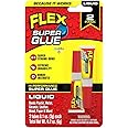 Flex Super Glue Liquid, (2) 3 Gram Tubes, 1-Pack, Clear, Instant Bond, Quick Dry, Cyanoacrylate Adhesive, Precision Tip for Wood, Metal, Plastic, Crafts, Ceramic, and Toy Repairs
