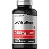 L Citrulline Capsules 2400mg per Serving | 180 Count | Maximum Strength, Free Form Amino Acid | Non-GMO, Gluten Free L-Citrul