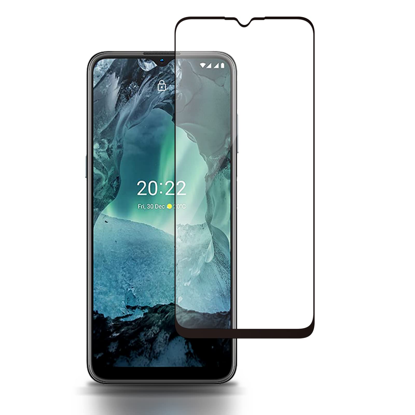 ROVLAK Screen Protector compatible with Nokia G11 Tempered Glass Screen Protector Full Coverage Scratch-Proof Anti-Fingerprint Protective Film Protection,Black