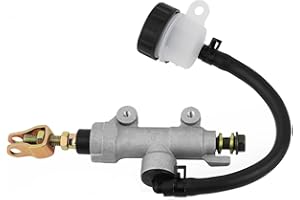 AWSZH Motorcycle Rear Brake Master Cylinder Pump with Oil Cup and Oil Line Replace for Honda Yamaha Suzuki Kawasaki Arctic Cat Suzuki GSXR600 GSXR750 DRZ400 Kawasaki KLX250 Yamaha TTR250 RD400