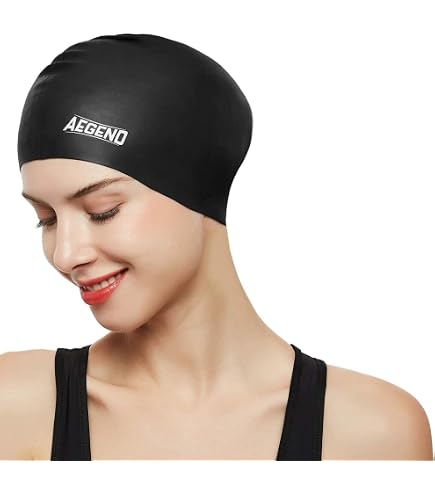 baotongle 2 Pack Adult Swim Caps for Women Silicone Swim Cap for Wo