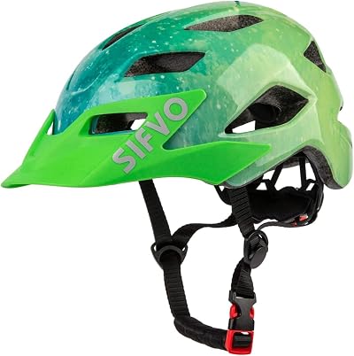 SIFVO Kids Bike Helmet Boys Girls 5-14 Adjustable 50-57cm with Visor