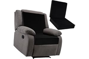 BALAPET Supportive Lumbar Support Pillow for Recliner, Memory Foam 4" Thickness Recliner Cushions Chairs Seat Cushion Mat for Elderly Rest and Back Support（21.5" Backrest Height, Black）