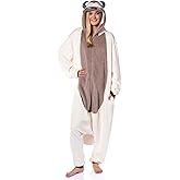 INTIMO Nickelodeon Mens' Avatar The Last Airbender Appa Hooded Union Suit Costume Sleep Pajama For Adults