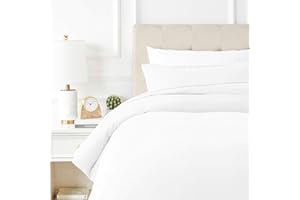 Mayfair Linen Twin/TwinXL Duvet Cover, 800 Thread Count Sateen 1 Pc Egyptian Cotton Duvet Cover, 100% Pure Cotton Comforter Cover, Zipper Closure, 7 Corner Ties - (White)