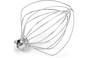 KN256WW 6-Wire Whip Kitchen Mixers Attachment Fits for 6 Quart Bowl-Lift Stand Mixer Accessory Replacement,Stainless Steel Whisk Replaces KV25GOX,KD2661X,KP26M1X,KT2651X by Sikawai