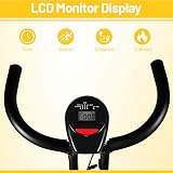 EVOLAND 265LBS Foldable Exercise Bike with LCD Display 8 Resistance Levels view 2