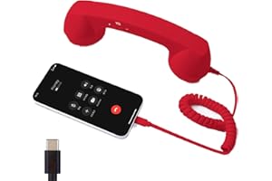 Retro Phone Handset, Bluetooth Old Fashioned Phones, Retro Telephone Style Landline Handle Receiver, for Cell Mobile Video Co