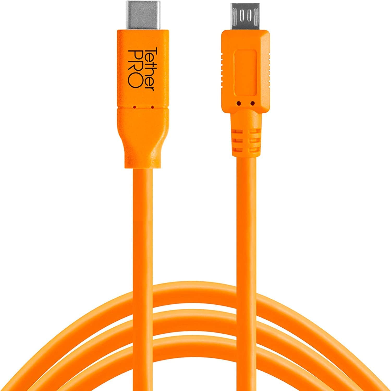 Tether Tools TetherPro CUC2515-ORG USB-C to Micro-B 5-Pin Cable