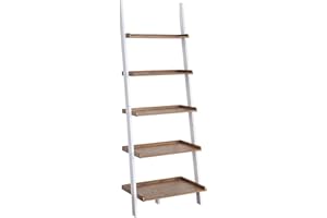 Convenience Concepts American Heritage Bookshelf Ladder, Driftwood/White