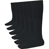Diamond Star 6 Pairs Men's Tube Socks, Over the Calf Cushioned Cotton Knee High Athletic Socks, Big and Tall