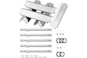 UikJOY Replacement Parts for Nexgrill, 14.88" Burner Replacement for Nexgrill 5 Burner Gas Grills 720-0888, Stainless Steel Flame Tube Replacement Parts Kit for Nexgrill