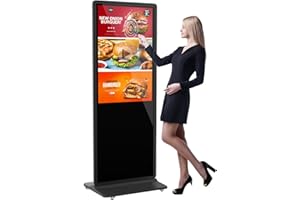 YCKJNB 55 inch 4K Digital Signage Displays Touchscreen Digital Kiosks Floor Standing Advertizing Display IPS Interactive Advertizing Totem with Auto Media Player,Android OS