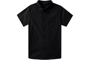 Kinberr Boys Hawaiian Floral Aloha Print Shirt Button Down Dress Shirt for 7-14 Years