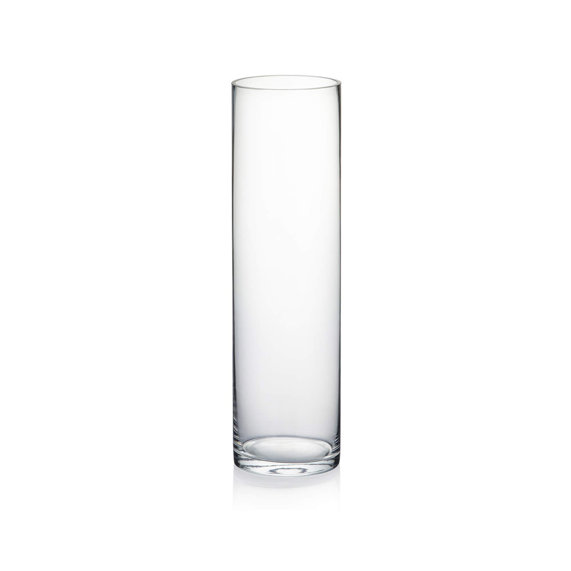 WGVI WGV Clear Cylinder Glass Vase, 14-Inch
