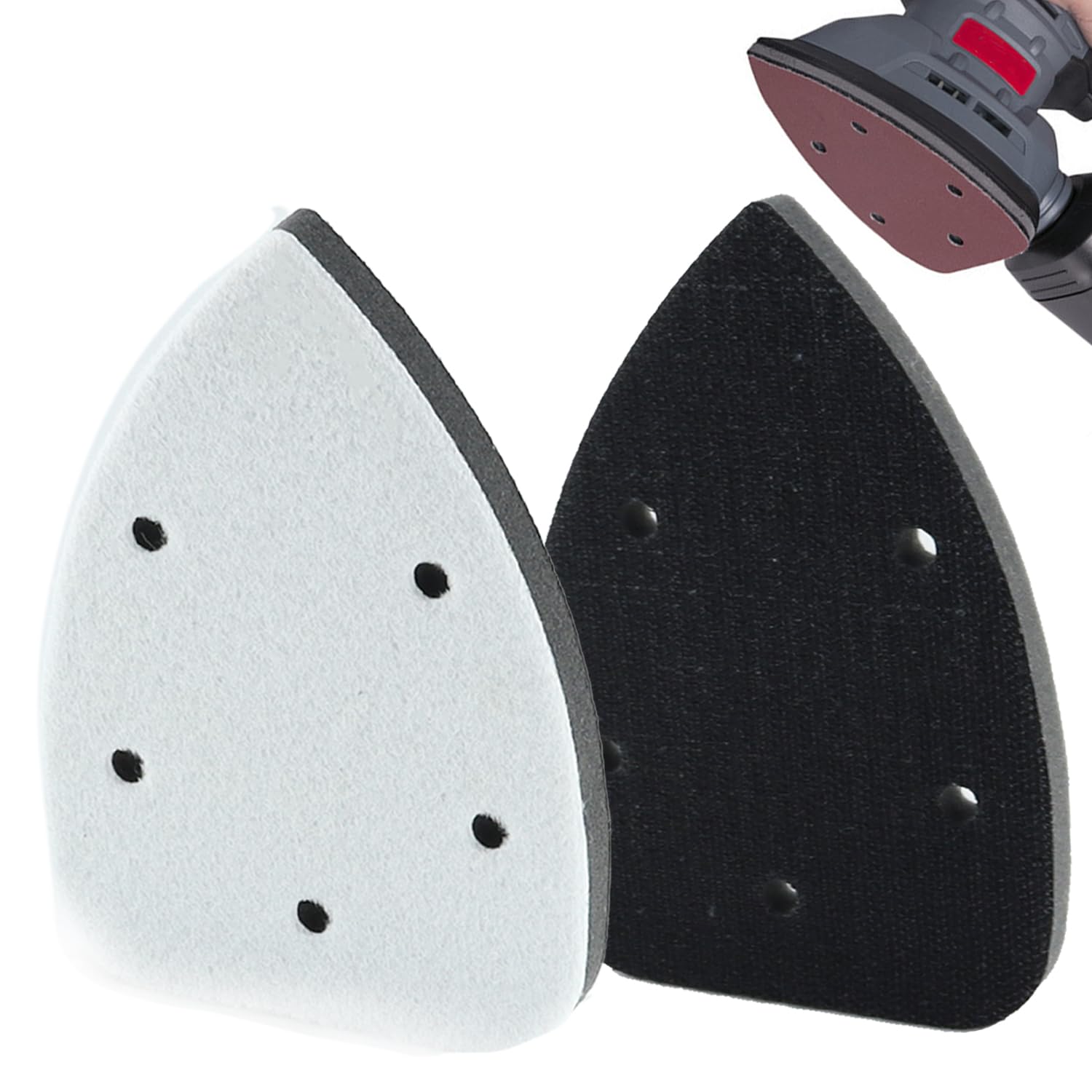 Photo 1 of 2pcs Mouse Detail Sanding Interface Pad 140mm*90mm 5 Holes Foam Interface Mouse Sander Sandpaper Backing Pad