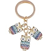 Bag Charms Cute Owl Keychain Purse Charms for Handbags Bling Car Keys Accessories Gifts for Women