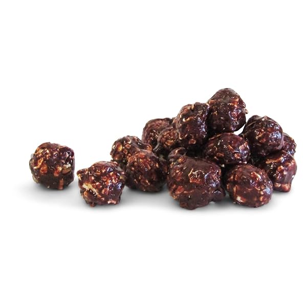 GOURMET CHOCOLATE POPCORN BY ITS DELISH, 16 OZ JUMBO CONTAINER – FESTIVE CARAMEL CORN AIR POPPED SWEET AND CRUNCHY GLAZED CARMEL CORN SNACK, MOVIE NIGHT, PARTIES, EVENTS – GLUTEN FREE, VEGAN, KOSHER