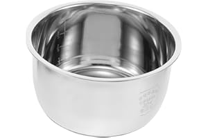 VALICLUD Universal Rice Cooker Inner Pot 3L Thickened 304 Stainless Steel Non-Stick Liner Replacement for Electric Cookers